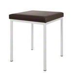 Stool with cushion, L x W 40 x 40 cm, frame color white