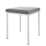 Stool with cushion, L x W 40 x 40 cm, frame color white
