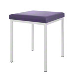 Stool with cushion, L x W 40 x 40 cm, frame color white
