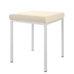 Stool with cushion, L x W 40 x 40 cm, frame color white