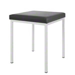 Stool with cushion, L x W 40 x 40 cm, frame color white