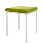Stool with cushion, L x W 40 x 40 cm, frame color white