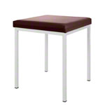 Stool with cushion, L x W 40 x 40 cm, frame color white