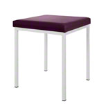 Stool with cushion, L x W 40 x 40 cm, frame color white