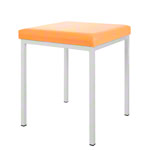 Stool with cushion, L x W 40 x 40 cm, frame color white