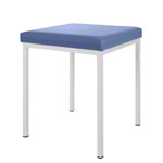 Stool with cushion, L x W 40 x 40 cm, frame color white