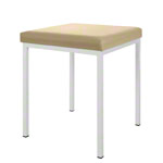 Stool with cushion, L x W 40 x 40 cm, frame color white