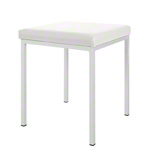 Stool with cushion, L x W 40 x 40 cm, frame color white