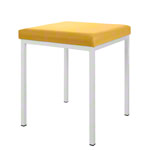 Stool with cushion, L x W 40 x 40 cm, frame color white