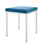 Stool with cushion, L x W 40 x 40 cm, frame color white