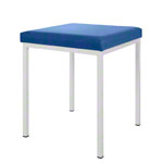 Stool with cushion, L x W 40 x 40 cm, frame color white