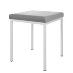 Stool with cushion, L x W 40 x 40 cm, frame color white