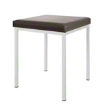Stool with cushion, L x W 40 x 40 cm, frame color white