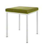 Stool with cushion, L x W 40 x 40 cm, frame color white