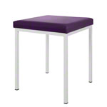 Stool with cushion, L x W 40 x 40 cm, frame color white