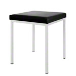 Stool with cushion, L x W 40 x 40 cm, frame color white