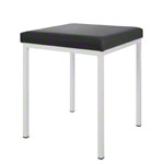 Stool with cushion, L x W 40 x 40 cm, frame color white