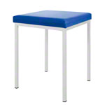 Stool with cushion, L x W 40 x 40 cm, frame color white