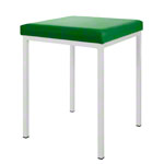 Stool with cushion, L x W 40 x 40 cm, frame color white
