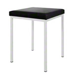 Stool with cushion, L x W 40 x 40 cm, frame color white