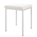 Stool with cushion, L x W 40 x 40 cm, frame color white