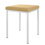Stool with cushion, L x W 40 x 40 cm, frame color white