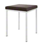 Stool with cushion, L x W 40 x 40 cm, frame color white