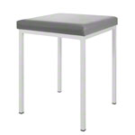 Stool with cushion, L x W 40 x 40 cm, frame color white