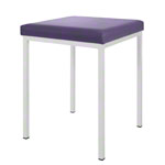 Stool with cushion, L x W 40 x 40 cm, frame color white