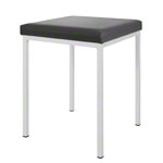 Stool with cushion, L x W 40 x 40 cm, frame color white