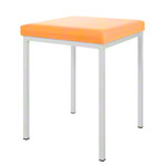 Stool with cushion, L x W 40 x 40 cm, frame color white