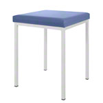 Stool with cushion, L x W 40 x 40 cm, frame color white