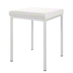 Stool with cushion, L x W 40 x 40 cm, frame color white