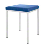 Stool with cushion, L x W 40 x 40 cm, frame color white