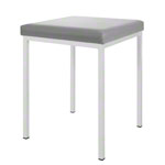 Stool with cushion, L x W 40 x 40 cm, frame color white