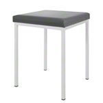 Stool with cushion, L x W 40 x 40 cm, frame color white