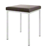 Stool with cushion, L x W 40 x 40 cm, frame color white