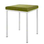 Stool with cushion, L x W 40 x 40 cm, frame color white