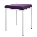 Stool with cushion, L x W 40 x 40 cm, frame color white
