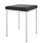 Stool with cushion, L x W 40 x 40 cm, frame color white