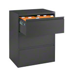 Suspension filing cabinet with 3 drawers, LxWxH 104,5x78,7x59 cm, with two lanes