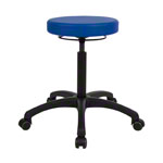 Swivel stool standard with comfort padding and roles