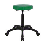 Swivel stool standard with comfort padding and roles