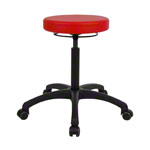 Swivel stool standard with comfort padding and roles