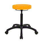 Swivel stool standard with comfort padding and roles