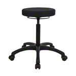 Swivel stool standard with comfort padding and roles