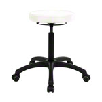 Swivel stool standard with comfort padding and roles