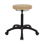 Swivel stool standard with comfort padding and roles