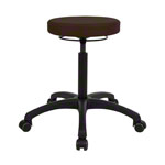Swivel stool standard with comfort padding and roles