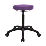 Swivel stool standard with comfort padding and roles